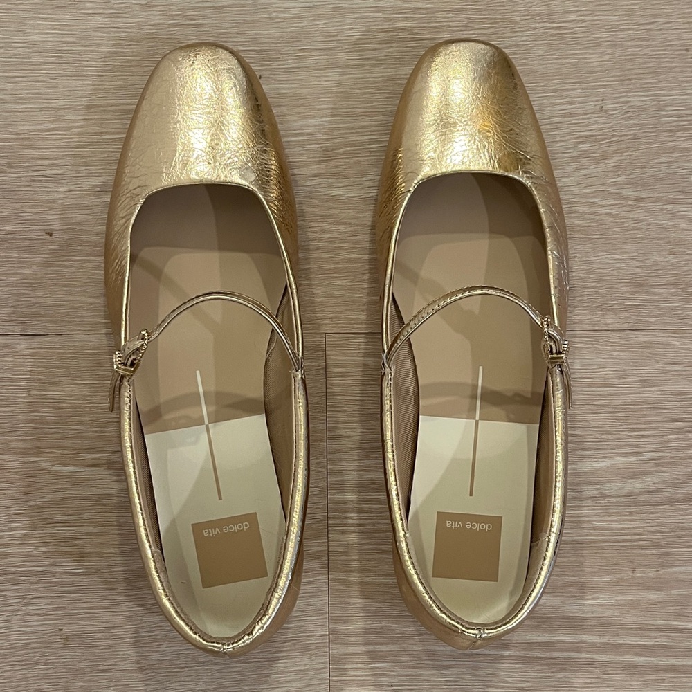 Dolce Vita Metallic Gold Flats